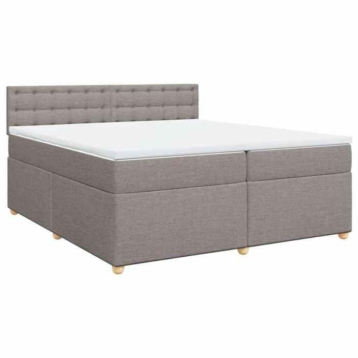 VidaXL Bed Slat Base with Mattress Taupe 200x200 Cm Fabric 3289105