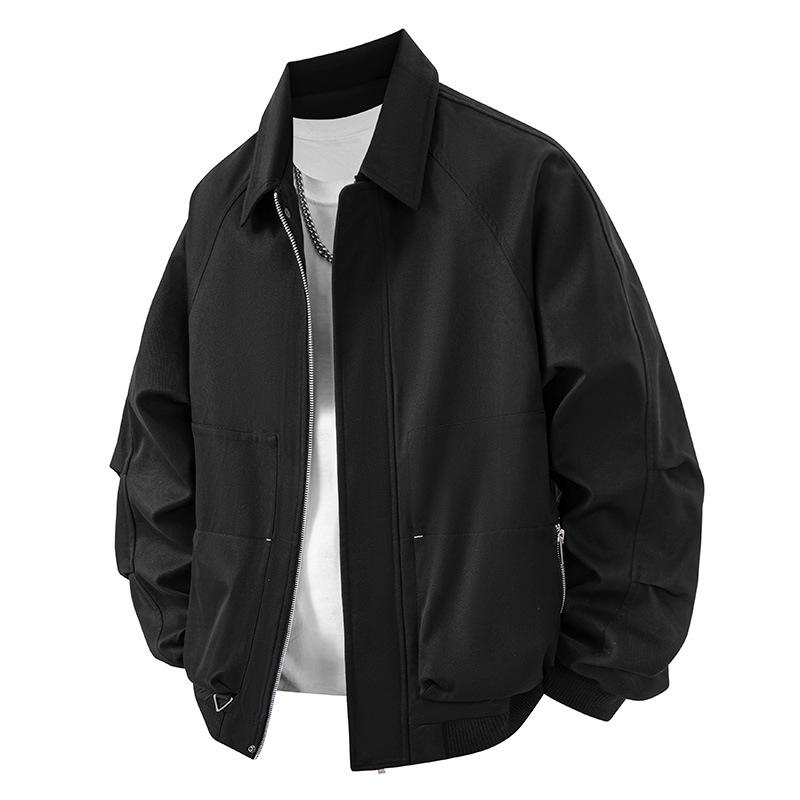 Men's Water-Repellent Casual Workwear Jacket: Loose, Comfortable, Versatile, Trendy Spring & Fall Outerwear