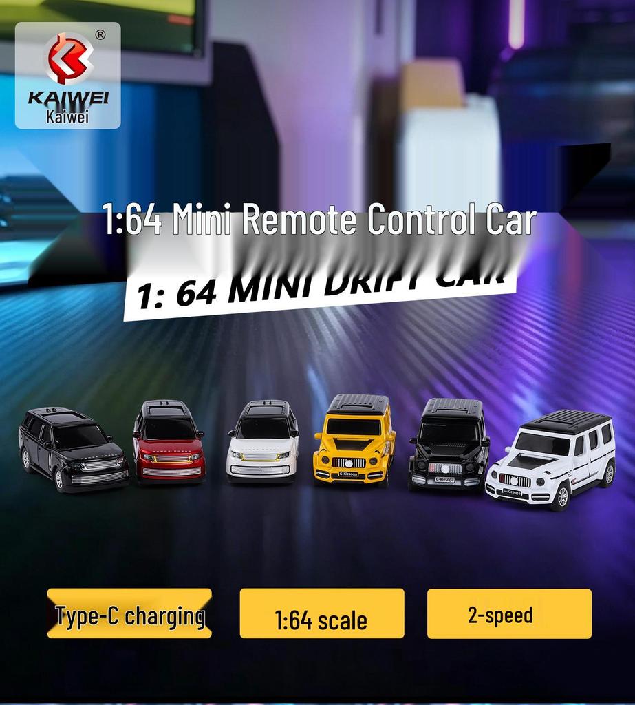 1:64 Alloy Remote Control Car - Durable, Drop-resistant Toy for Kids