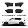 For Tesla Model Y Juniper 2025 Car Door Storage Pocket Nappa Leather Storage Box Door Handle Armrest Tray Organizer Accessories