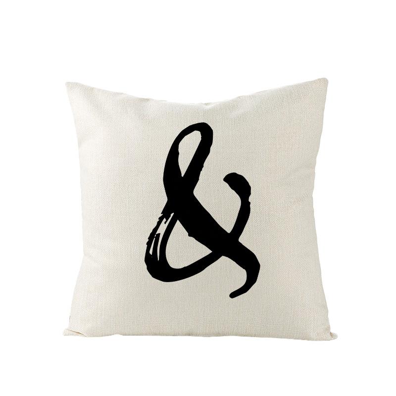 Polyester Pillowcase Valentine's Day Letter Print Sofa Pillowcase Home Ins Nordic Style