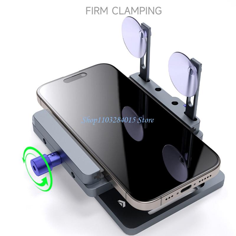 R6FF Multiple Angles Rotating Smartphone Repair Clamp Aluminum for LCD Screen Removal
