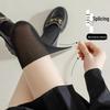 Women's Black Sheer Anti-Hook Pantyhose: Ultra-Thin, Durable, Over-the-Knee Summer Stockings