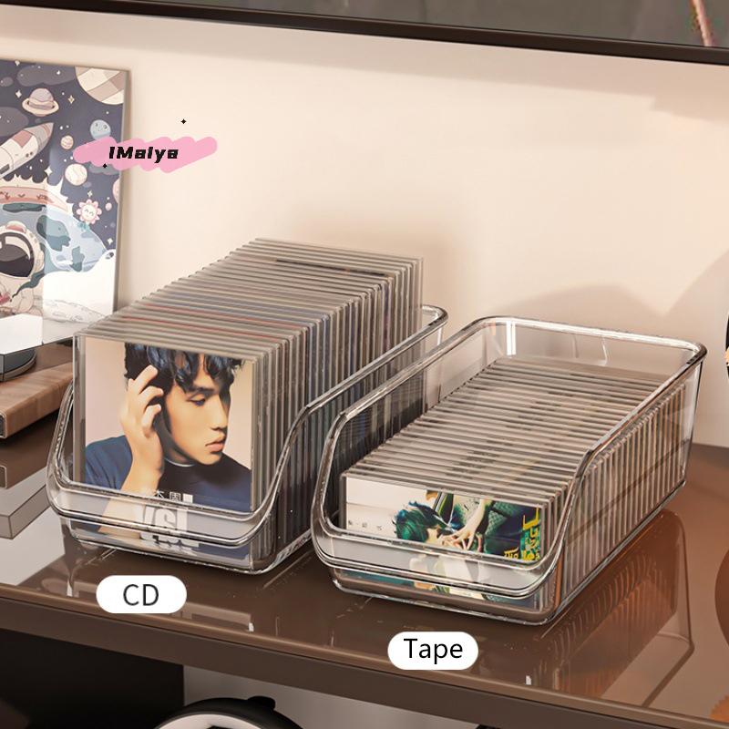 M-1Pc CD Disc Rack Desktop Disc Black Vinyl Record Magnetic Tape Display Storage Rack Collection Storage Album Storage Box