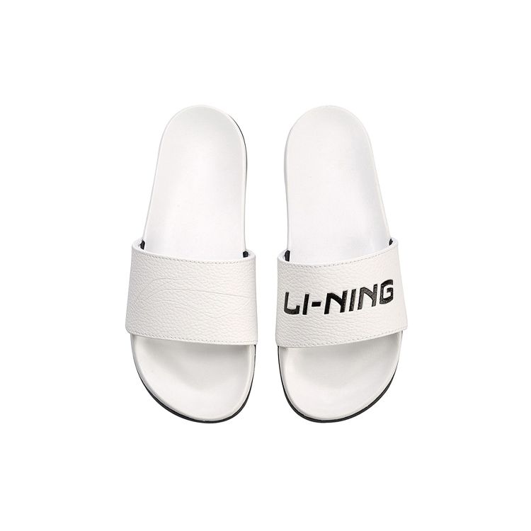 Li Ning Ln Slipper Pu Lightweight Trendy Slippers Women Footwear White Black AGAN004-1