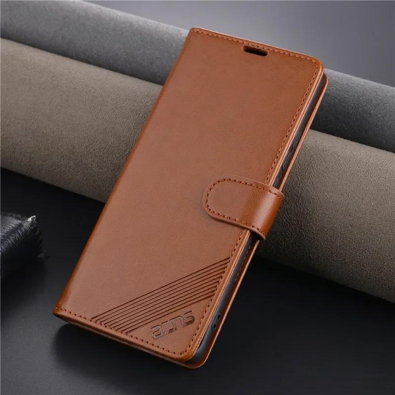 

Luxury Business Wallet Magnetic PU Leather Case for iPhone 17 Air 16E 15 14 13 12 mini 11 XS XR SE 7 8 Plus Card Holder Cover iPhone 7 коричневий