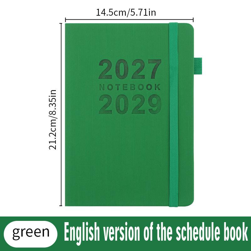 2026-2028 English Agenda Planner: Thickened Weekly & Monthly Calendar Book
