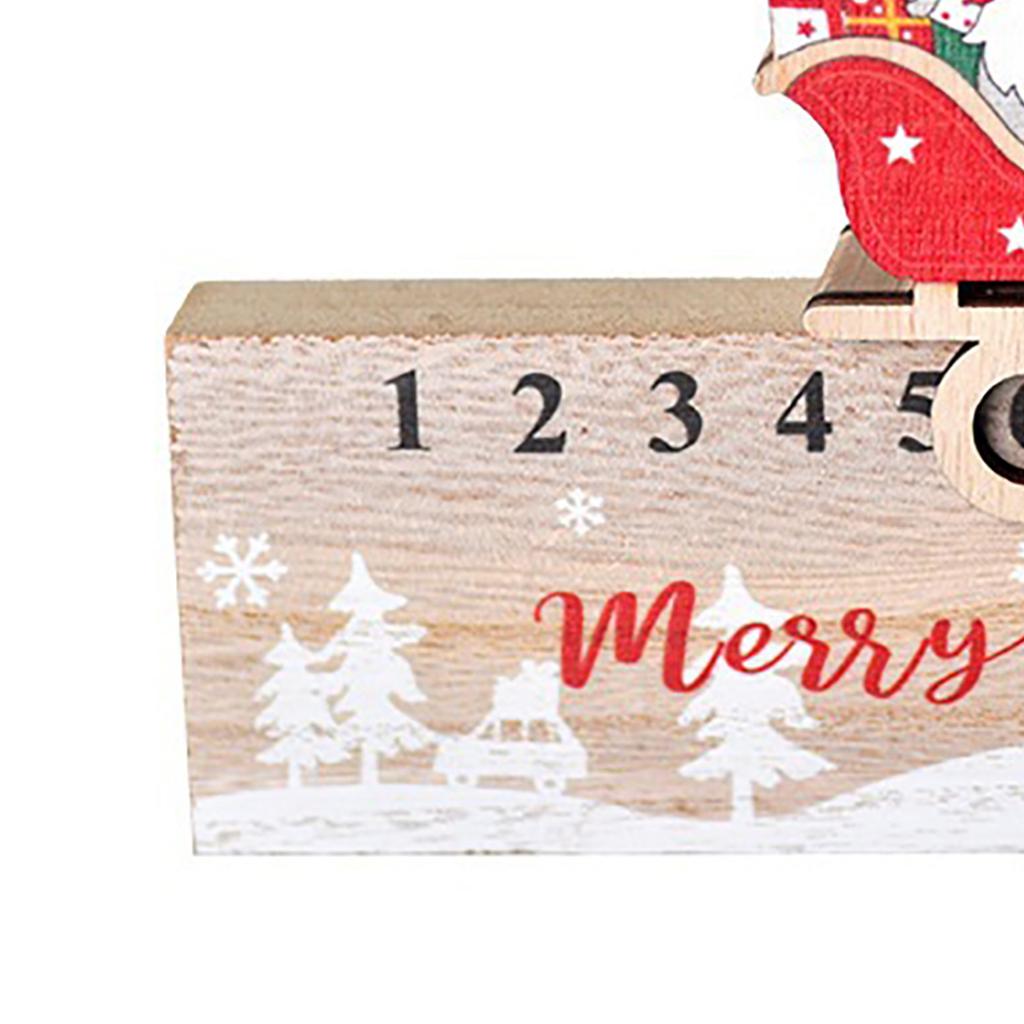 Hölzerner Weihnachtskalender Kreativer Adventskalender Dekoration mit beweglichen Blöcken