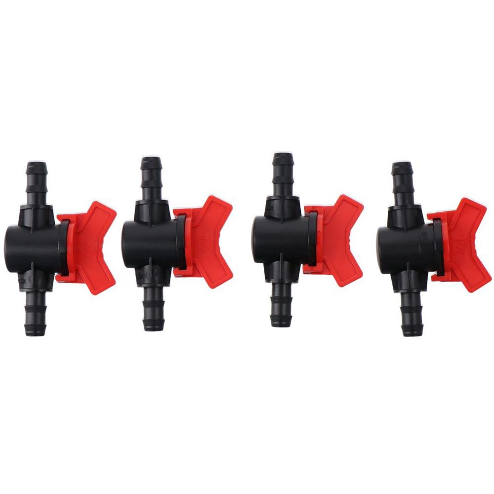 4PCS Plastic in-Line Ball Valve 8mm ID Shut-Off Switch Aquariums Water Valve  Water,Oil,Gas