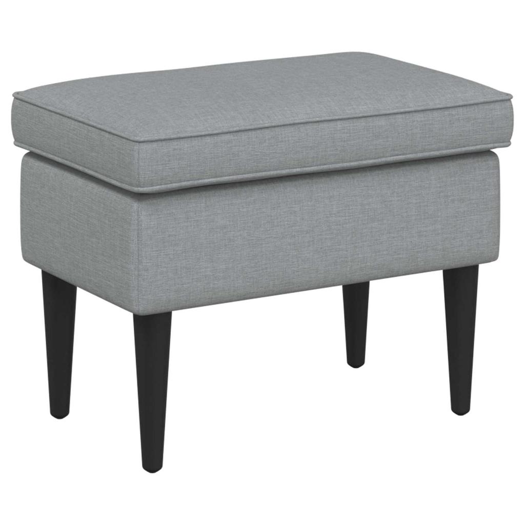 Armchair with Footstool 2 Pcs. Light Gray Fabric