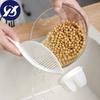 2ks Lžíce na mytí rýže Jemné odkapávání Kuchyňský přístroj Pohodlné uchopení Ruční oplachovač rýže Filtrační deska na mytí rýže Odolná