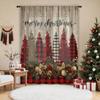 Single Panel Christmas Themed Curtain Lightweight Breathable Made Polyester Design Convenient Decoration Suitable Living Room Bedroom Dining Area