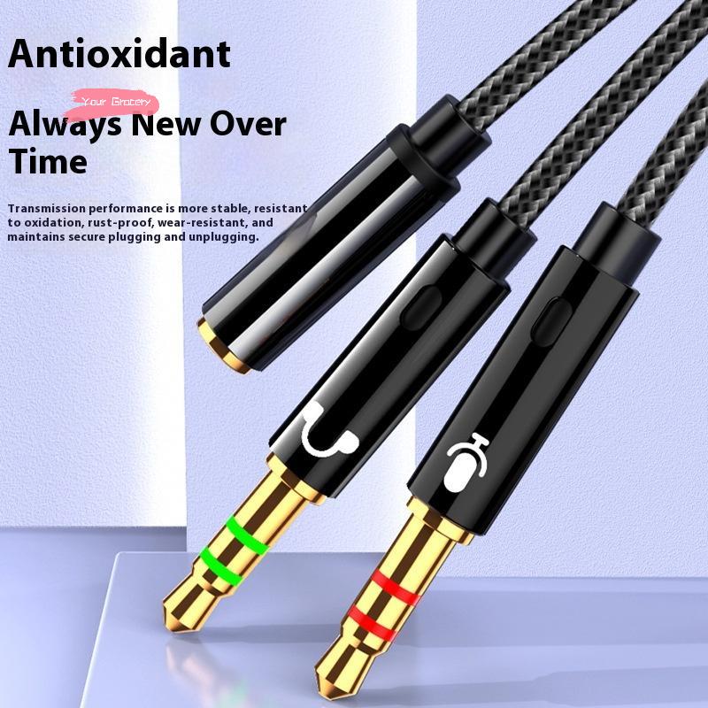 Y-25/50/100CM Headphone Microphone Audio Converter Y Splitter For Computer 3.5mm Female To 2 Dual 3.5mm Male Headphone MicGood Product