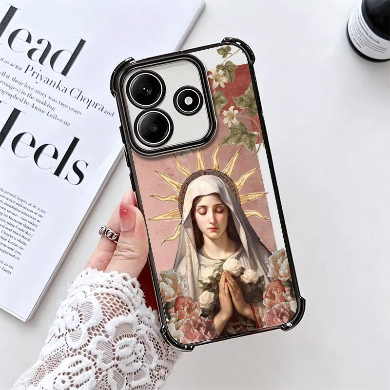 Virgen Mary Virgin De Guadalupe Soft Phone Case For Xiaomi Redmi Note 14 15 Pro Plus 13 12 11S 11T 5G 10 9S 9 Plating Anti-Fall