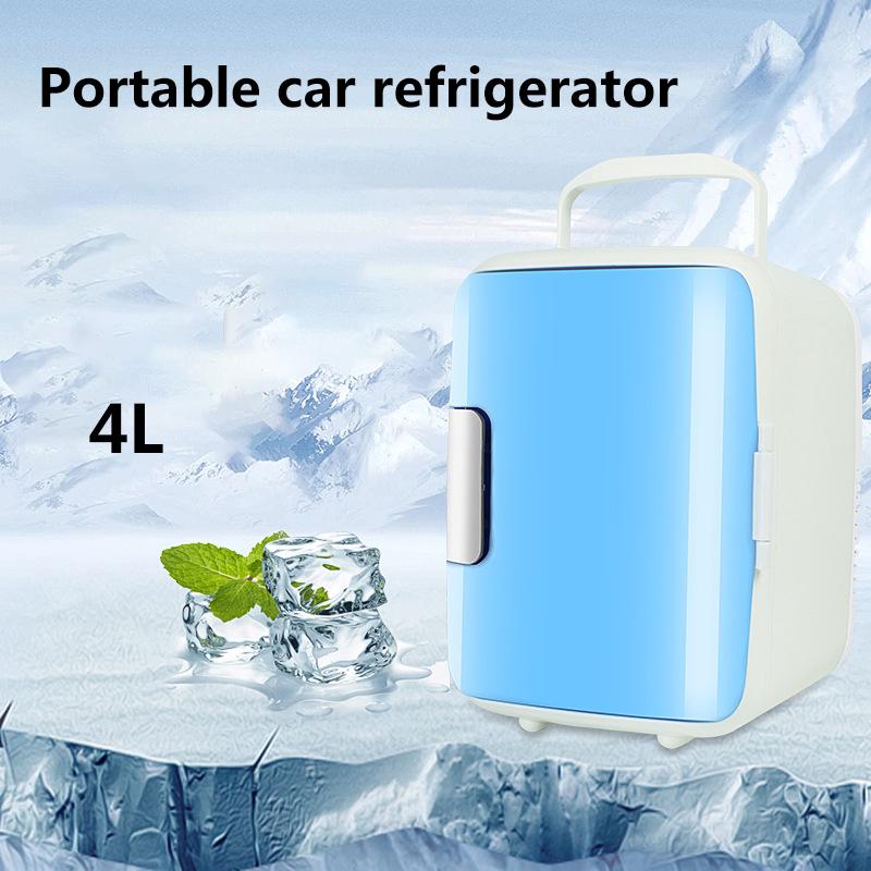 4L Large Capacity Car Refrigerator Food Grade Liner Cooler Warmer Mini Fridge for Dormitory Office Home Mini Fridge