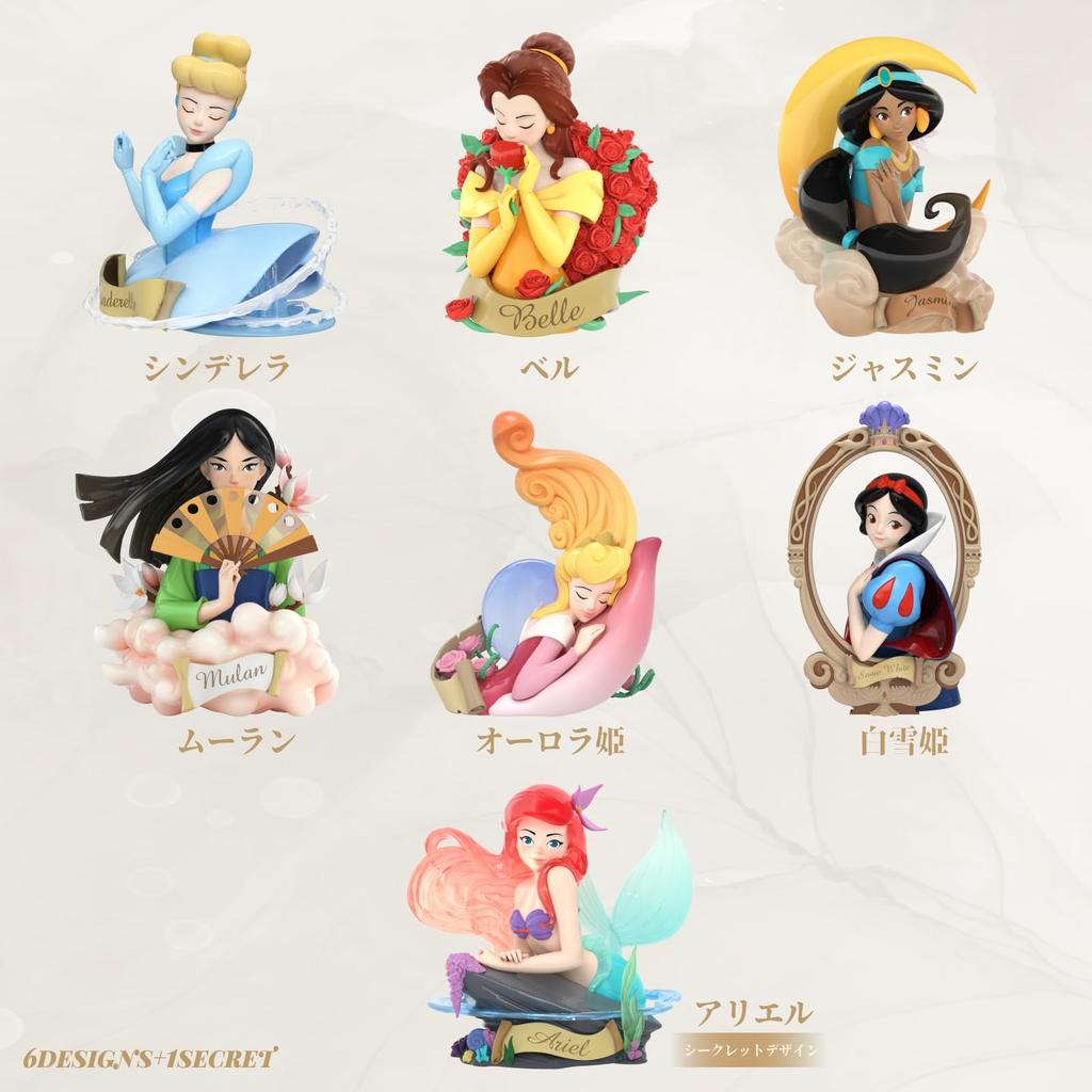 52TOYS DISNEY PRINZESSIN Kunstgalerie Serie Blind Box Sammelfigur Figur Bemalt Gacha Gacha Desktop Dekoration Puppe Spielzeug Perfekt für