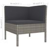 Vidaxl 8-Cz. Garden Lounge Set, Cushions, PE Rattan, Grey