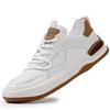 Leather Men's Shoes New Versatile Trend Little White Shoes Men's Summer Breathable Hollow Hole Leather Shoes Men's Casual Board Shoes