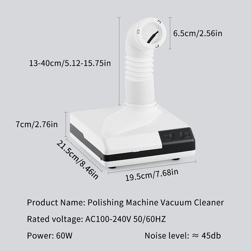 65W Nagelstaubsammler Maschine Nagelstaubsauger für Maniküre Pediküre Nagelkunst Salon Staubabsaugung Entferner Leistungsstarker Ventilator