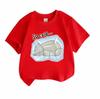 Kids Boys Girls 100% Cotton Crew Neck Short Sleeve T-Shirt, Cute Frozen Capybara Print Casual So Cold Pattern Soft Breathable Summer Tee for Daily Wea