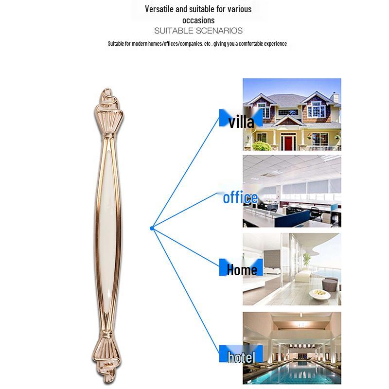 European Ivory White Nordic Cabinet Handle - Modern Simple Design for Kitchen, Drawer, Wardrobe, and Doors