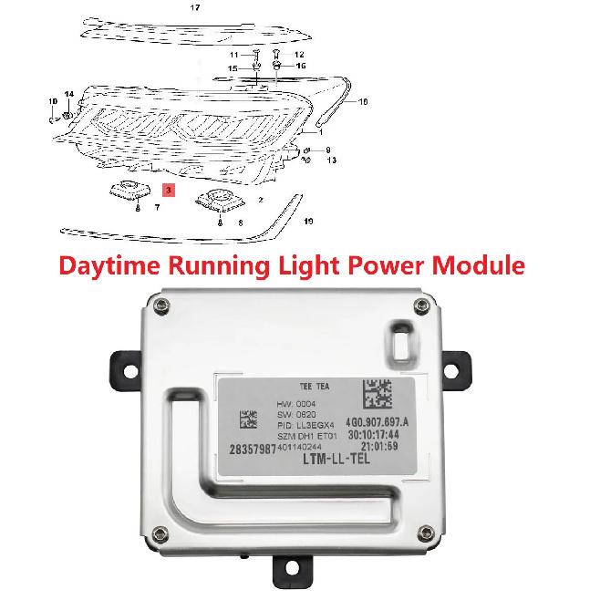 4G0907697A Headlight Ballast Daytime Running Light Power Module for VW Golf MK7 Amarok Caddy Golf SEAT 4G0907397G 4G0.907.697A