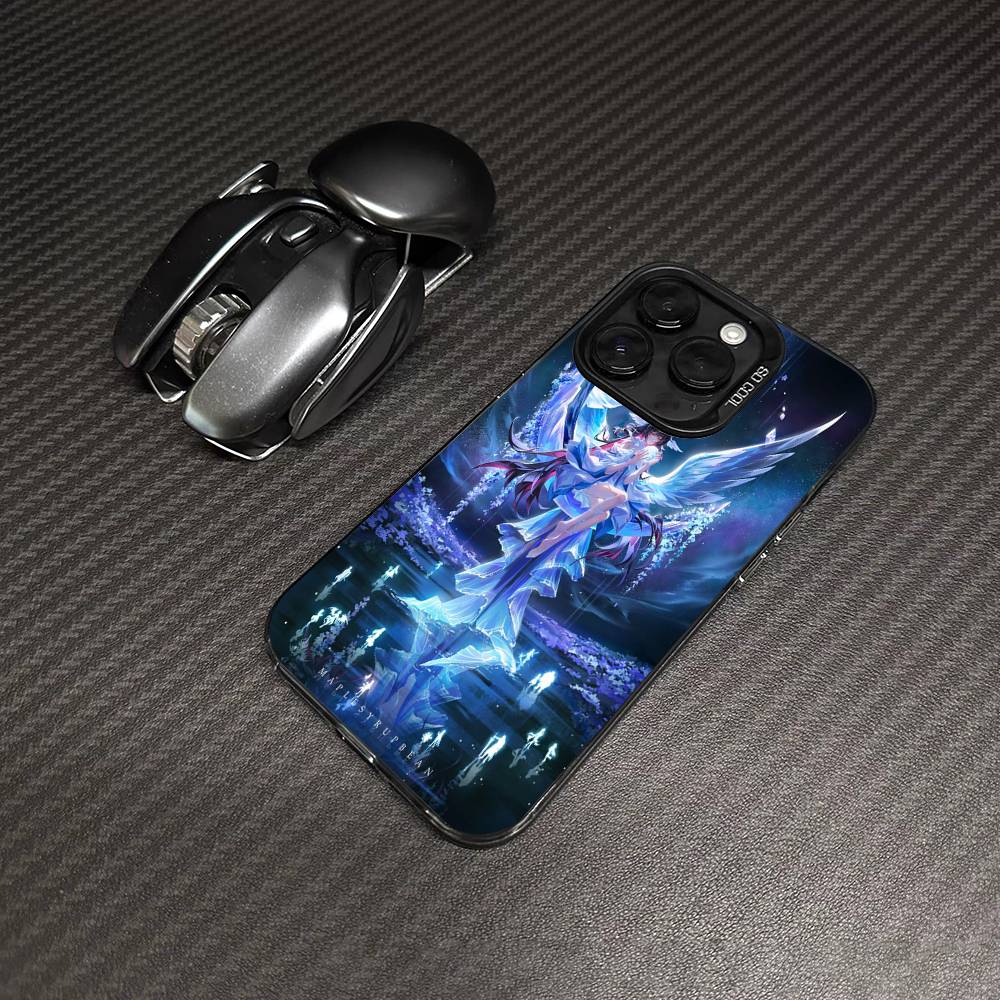 

Genshin Impact Коломбина Для iPhone 17 16 15 14 13 12 11 Pro Max Plus Матовый Цветной Задний Чехол для Телефона iPhone 15pro max