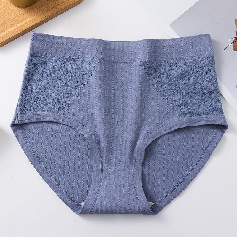 High-Waisted Cotton Briefs for Middle-Aged and Elderly Women - Comfortable, Breathable, Plus Size.