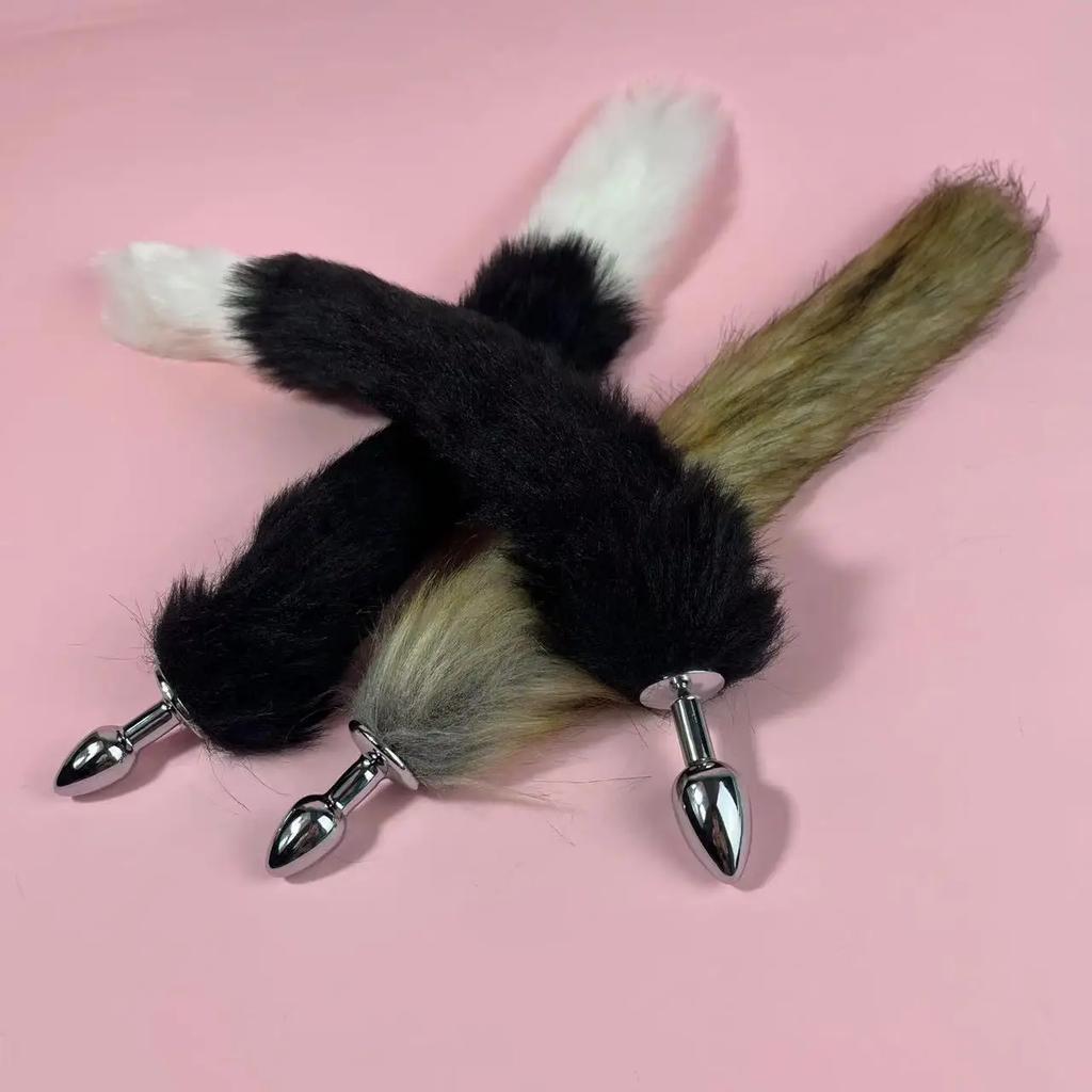 1.8/2.2CM Sexy Fox Anal Plug Mini Tail Anal Toys for Beginner Stainles Steel Cosplay Sex Toys for Couple Men Woman Adult Product