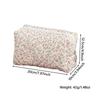 Cute Pink Floral Quilted Makeup Bag Multi-Purpose Portable Cosmetic Storage Pouch Compact Coin Storage Toiletry Organizer