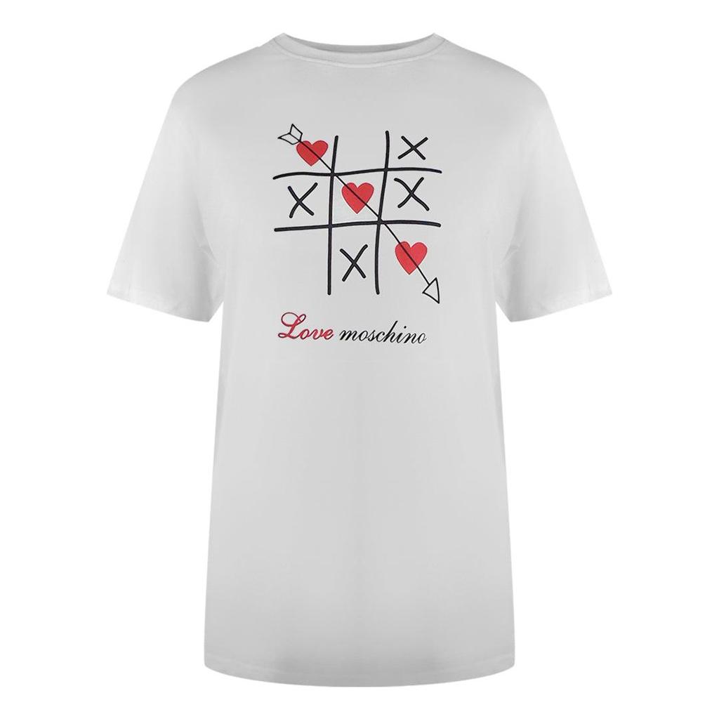 Love Moschino Unisex Adult Tic-Tac-Toe T-Shirt