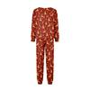 Comfortable Parent-Child Matching Christmas Print Loungewear Set with Long Sleeve Top and Pants