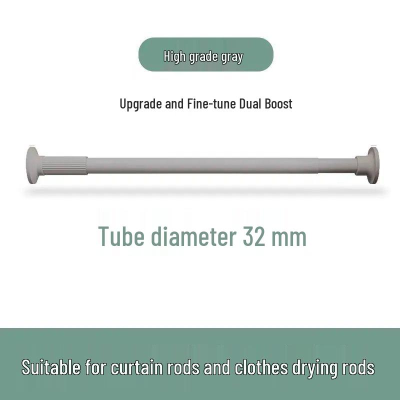 Adjustable No-Punch Telescopic Shower Curtain Rod
