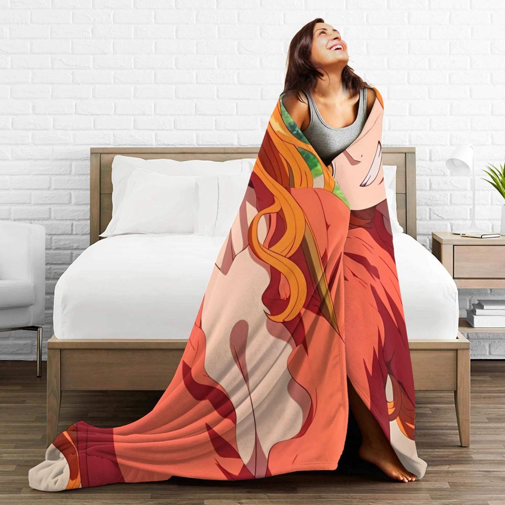 One Nami P-Pieces Blanket  Soft Warm Novelty Plush Throw Blanket For Outdoor Decorative Flannel Bedspread Bed Cover