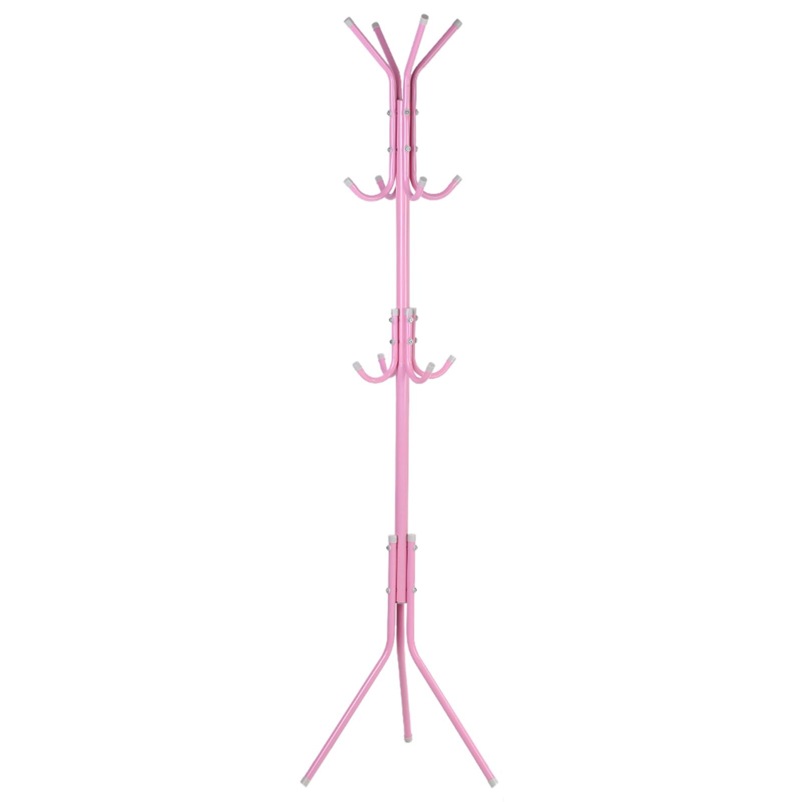 

Multi Hook Metal Coat Hat Rack Tree Stand Clothes Bag Hanger Organizer for Home Bedroom Clothes Stand Hanger Coat Hat Tree розовый