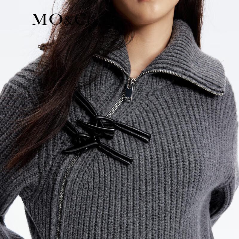 MO&Co. Women's Merino Wool Toggle Button Sweater