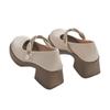 Mary Jane small leather shoes women's round head 2025 spring new Internet celebrity mid-heel shoes versatile thick heel shallow mouth platform shoes