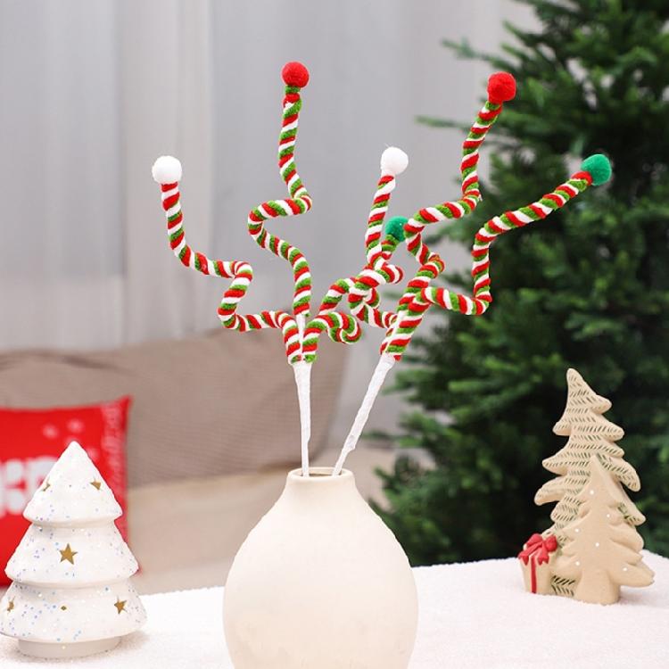 Set of 6 Christmas Bells Decorative Picks Brightly Colored Christmas Bells Inserts Branch for Party Decoration
