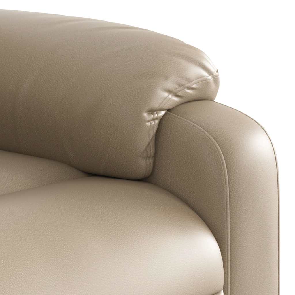 Recliner Chair with Lift Assistance Cappuccino Brown Faux Leather