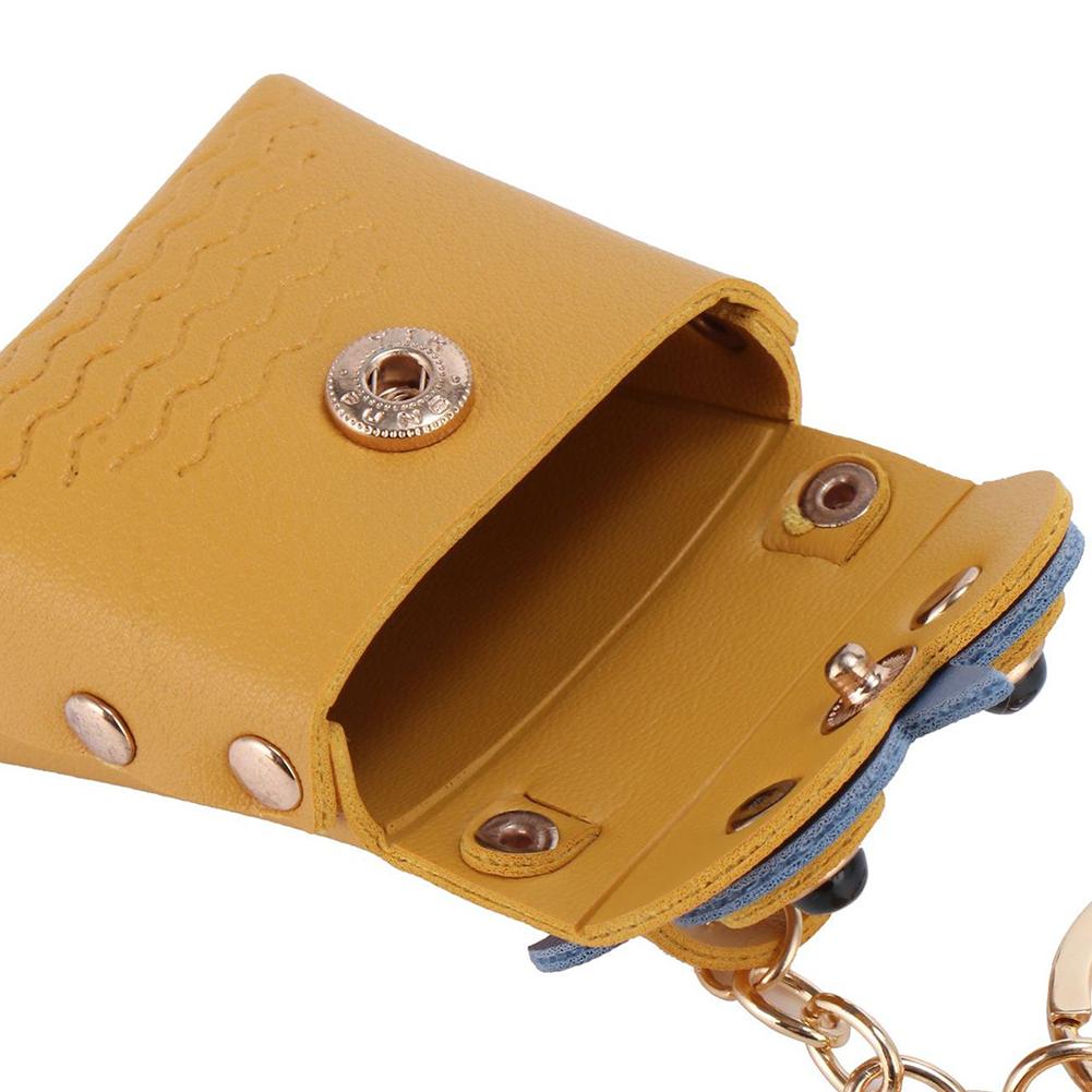 Mehrzweck Mini Eulenförmige Münzbörsen Taschen Modische Rucksackdekoration Schlüsselanhänger Kopfhörertasche für Frauen Mädchen Kleine Tasche