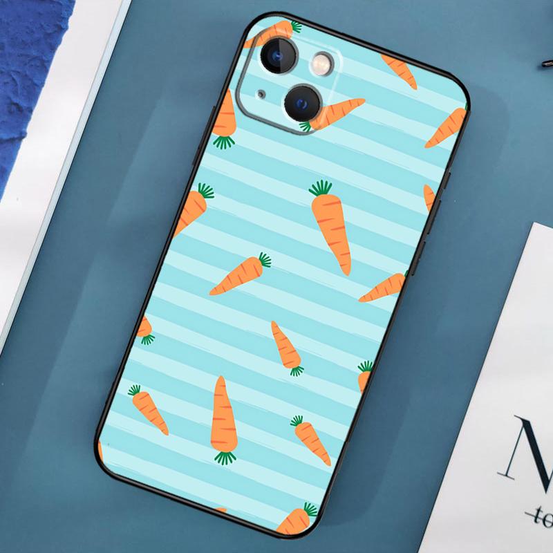 Carrot Vegetable Food Case For iPhone 15 11 12 13 14 Pro Max 12 13 Mini X XS Max XR 7 8 Plus SE 2020 Cover Coque