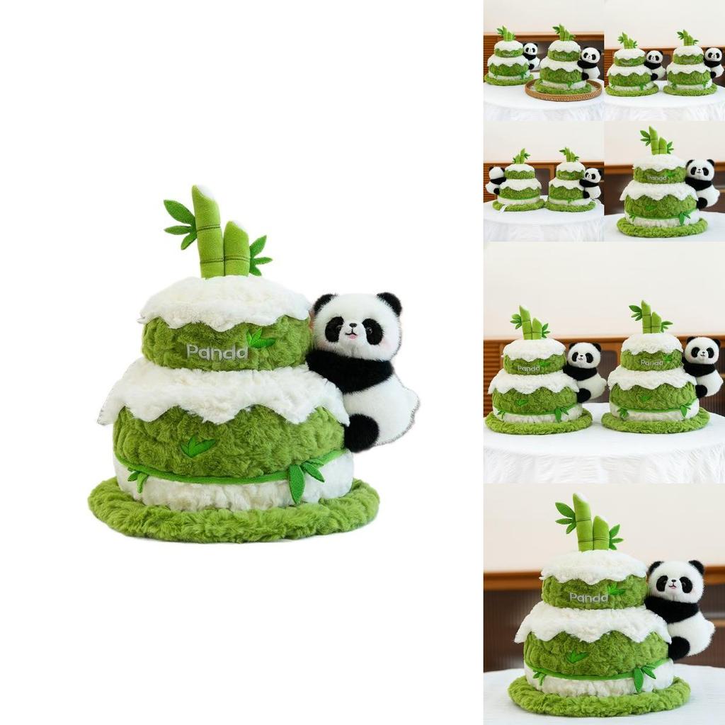 Panda Plush Toy With Double Layer Cake Design For Kids And Gift Giving