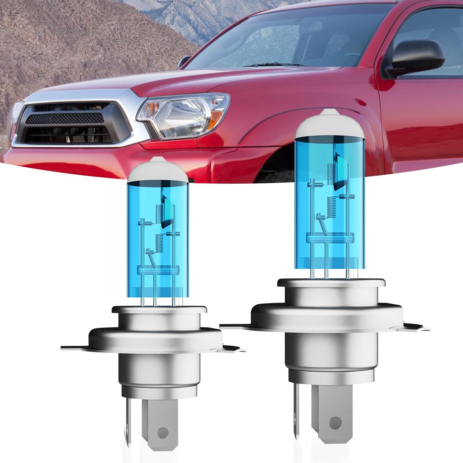 

Headlights Fit For Toyota Tacoma 1998-2015 Halogen Headlight Bulbs,9003/H4/HB2 High/Low Beams Bright Light Combo Kit,Plug & Play,pack of 2 (Toyota Year:1998-2015 for Toyota