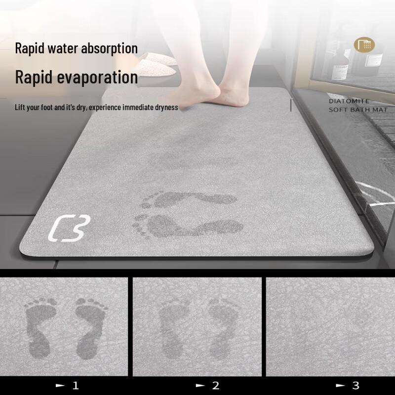 Quick-Drying Diatomaceous Earth Bath Mat
