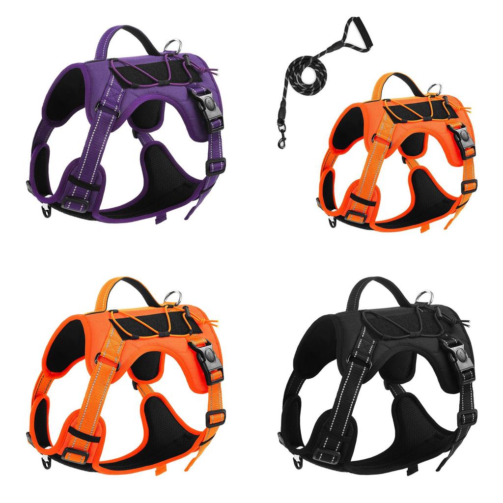 Classic Pet Harness With Reflective Adjustable Leash For Active Dogs