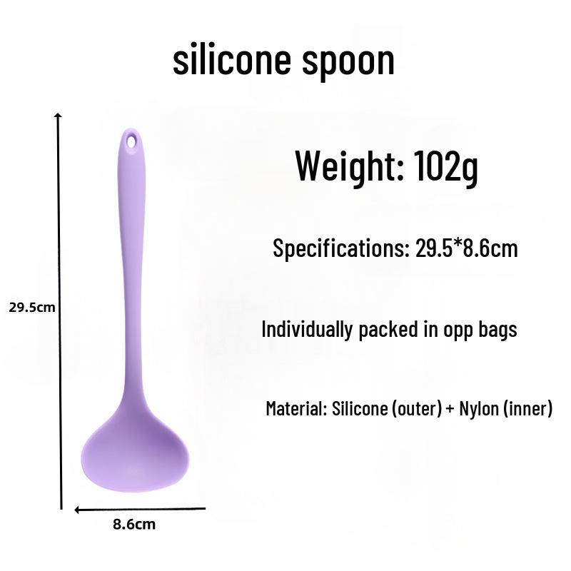 In-Stock Large Silicone Soup Ladle and Spatula for Kitchen Use
