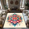 Boho Flower Carpet Washable Non Slip Floor Mat Persian Area Rug Modern Abstract Home Decor Living Room Bedroom Dorm Rug Gift