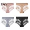 Women Ice Silk Underwear Panties Seamless High Waist Tummy Control Good Breathability Solid Lady Color Slim Fit Thin Quick Dry Casual Sport Underpants