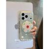 Ins Double-layer Magnetic Mint Green Full Screen Floral Suitable for iPhone15Pro Mobile Phone Case 13/14 New 17Pro Case