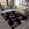 3D Luxury Dream Butterfly Flower Carpet Rug for Home Living Room Bedroom Sofa Doormat Decor,Kid Play Area Rug Non-slip Floor Mat